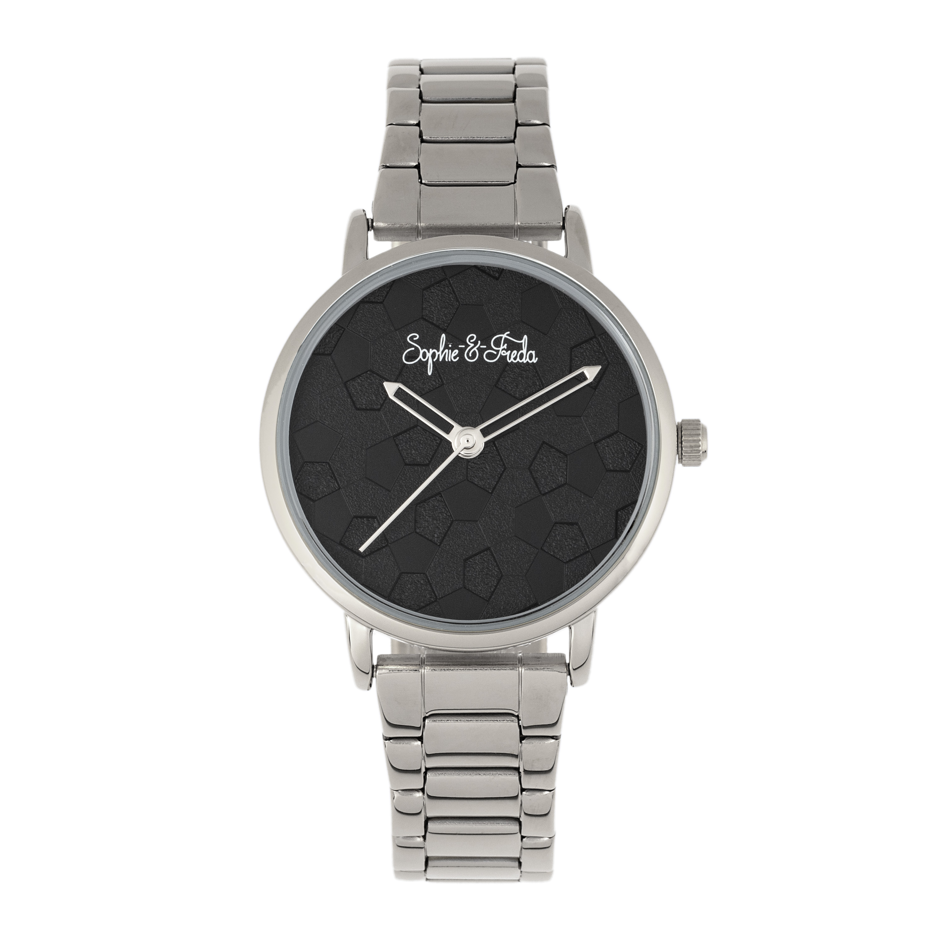 Sophie & Freda™ Breckenridge Watch with Leather or Stainless Steel Strap - Silver Bracelet