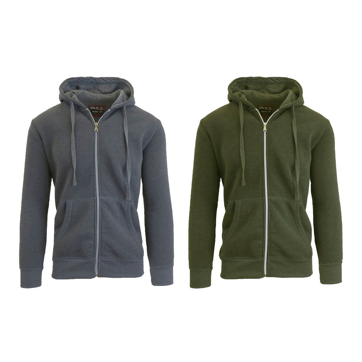 Men's  Heavyweight Pullover Fleece-Lined Hoodie (2-Pack) - MFH-500-CH-OL/L