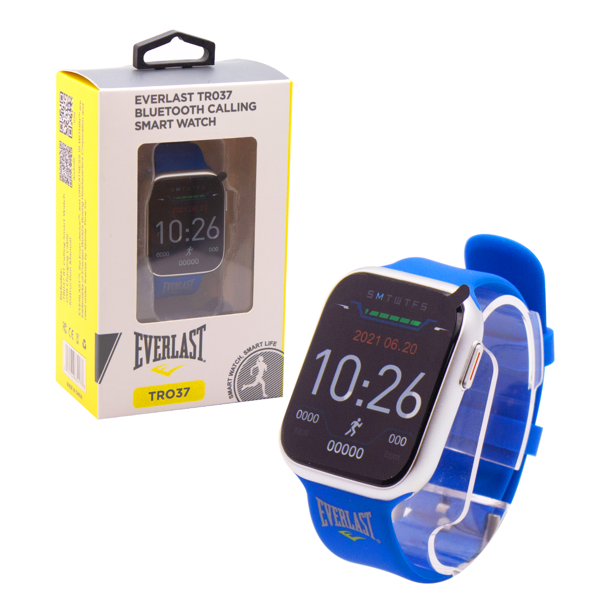 Photos - Other for Mobile Everlast ® TR037 Bluetooth Calling Smartwatch - Blue EVWTR037BL 