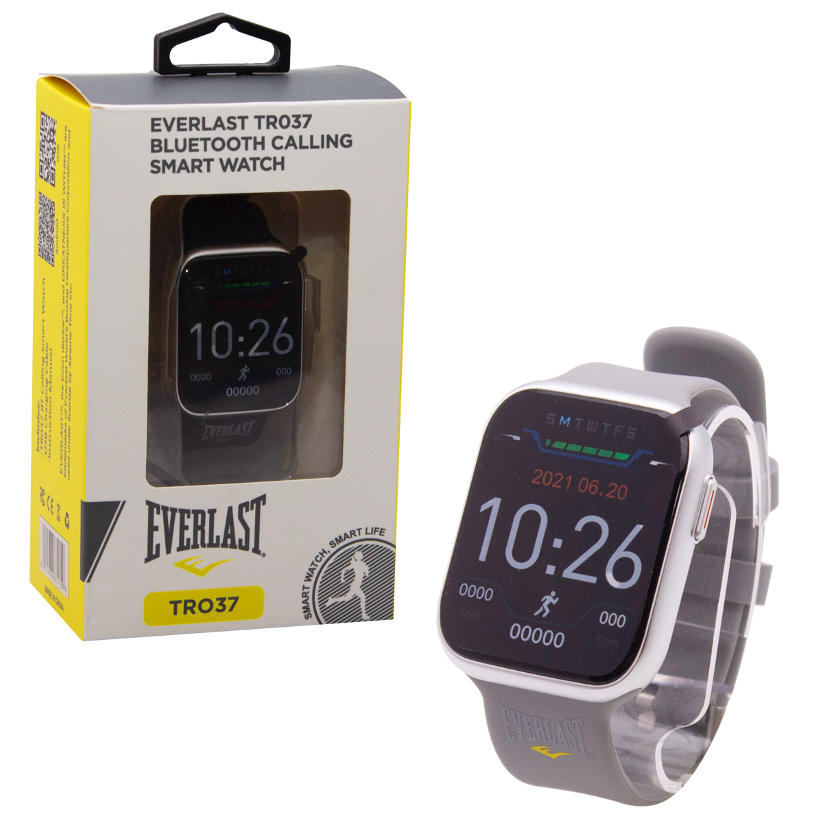 Photos - Other for Mobile Everlast ® TR037 Bluetooth Calling Smartwatch - Grey EVWTR037GY 