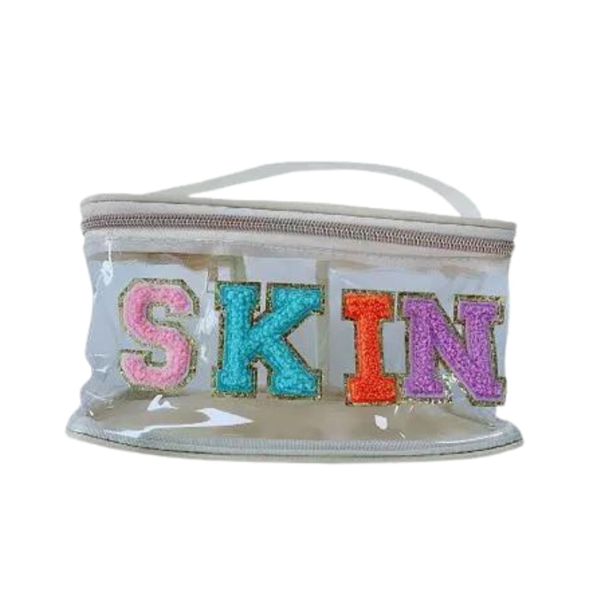 Photos - Cosmetic Bag The Gold Cactus Clear  with Chenille Letters - SKIN 01021004