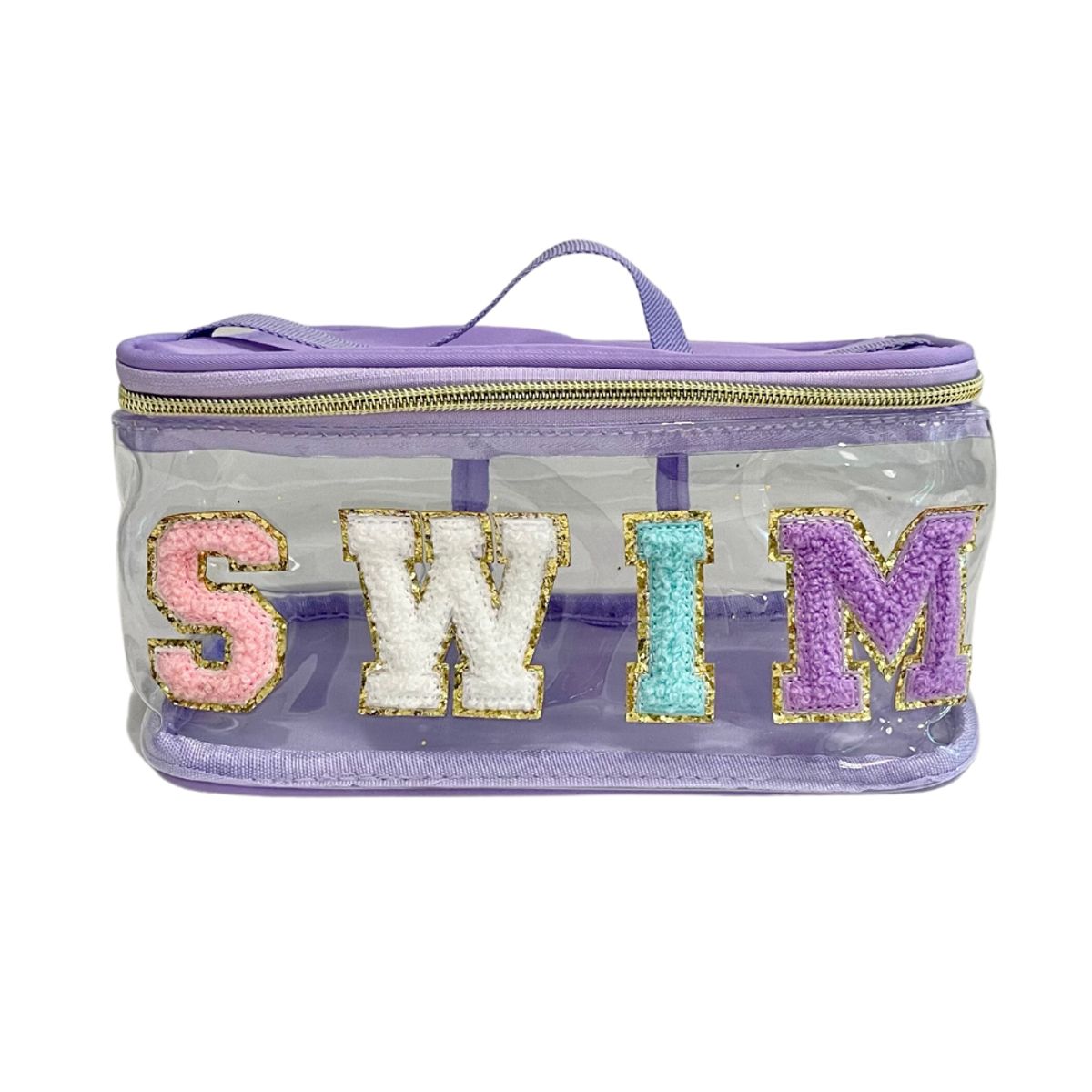 Photos - Cosmetic Bag The Gold Cactus Clear  with Chenille Letters - SWIM 01021006