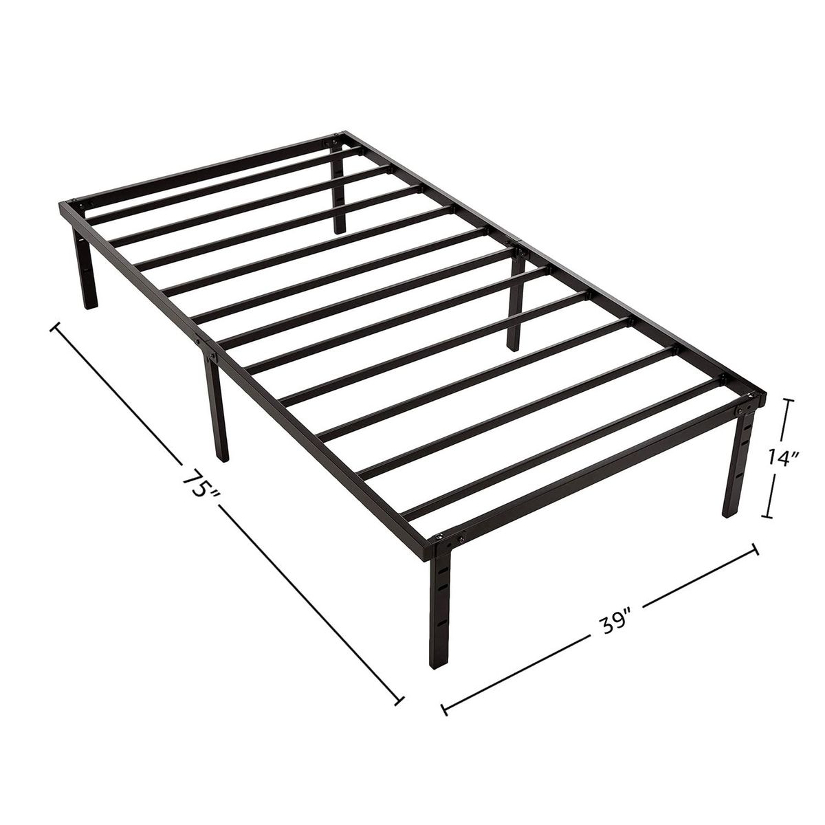 Photos - Bed Frame Amazon Basics Heavy-Duty Non-Slip  with Steel Slats by Amazon Ba