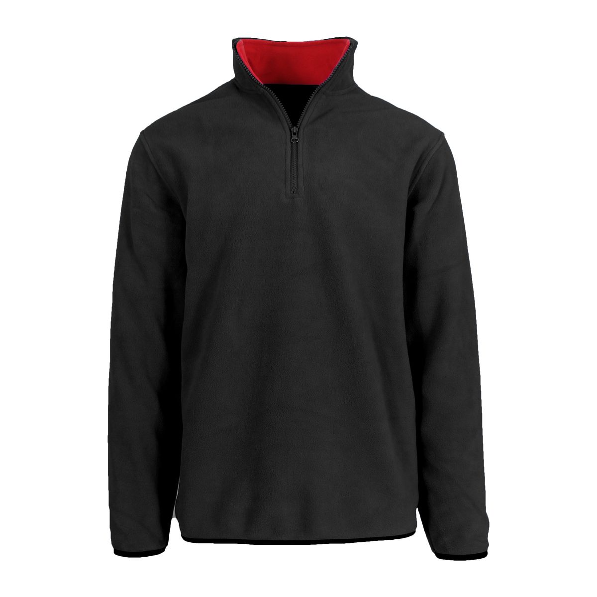 Men's Polar Fleece Quarter Zip Pullover (1- to 3-Pack) - MPF-222106 / BK-S