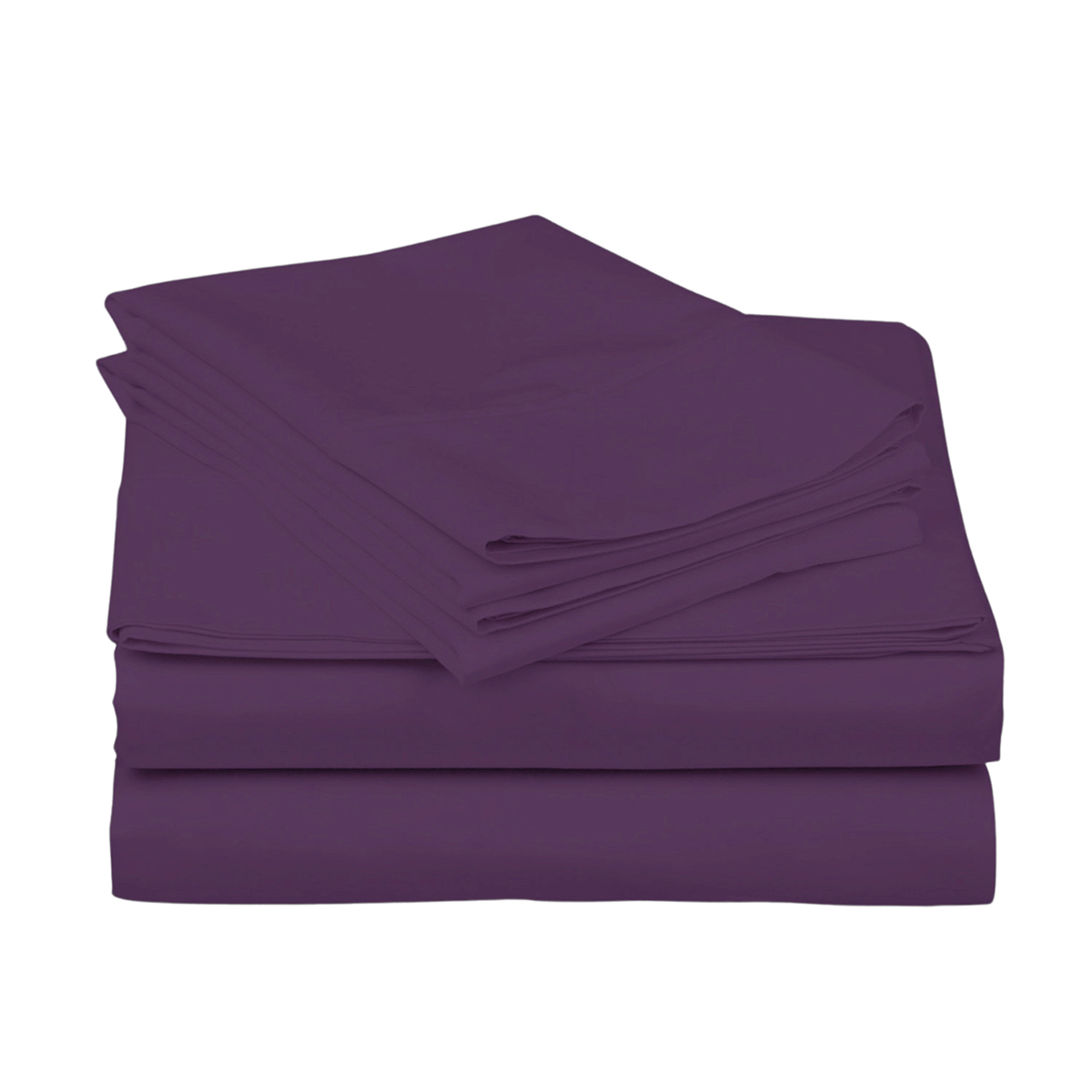 Photos - Bed Linen Luxury Home 1800 Thread Count Sheet Set with Deep Pockets  - Eggplant - King LH-1800BTC-4PC-EGG-K(4-Piece)