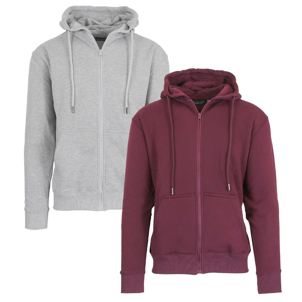 Men’s Fleece-Lined Full-Zip Hoodie (1- to 3-Pack) - J/MFH-700/ HG-BG/L