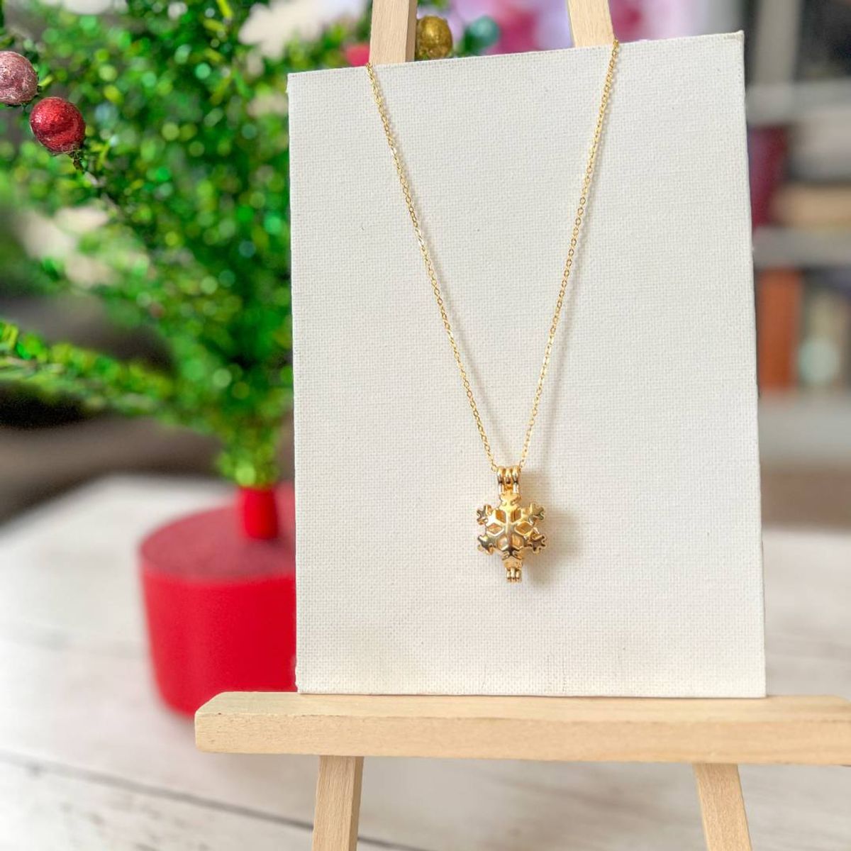 Women's Jolly Jewelry - gold plate snowflake locket