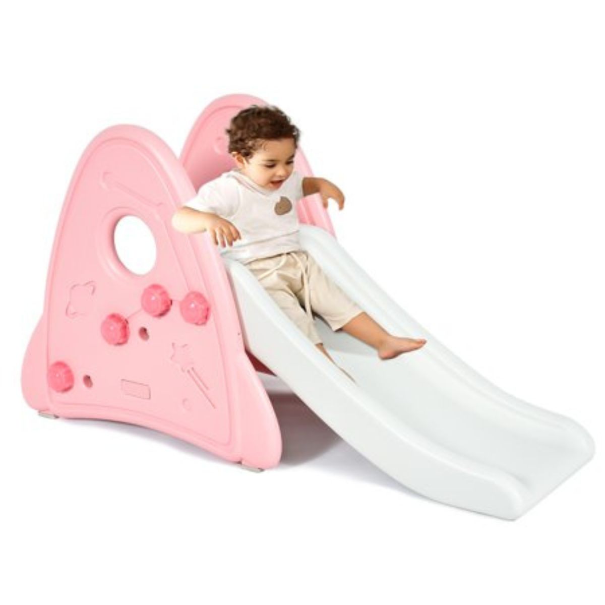 Photos - Slide Goplus Goplus Freestanding Baby  Indoor Climber  Set - Pink TY32