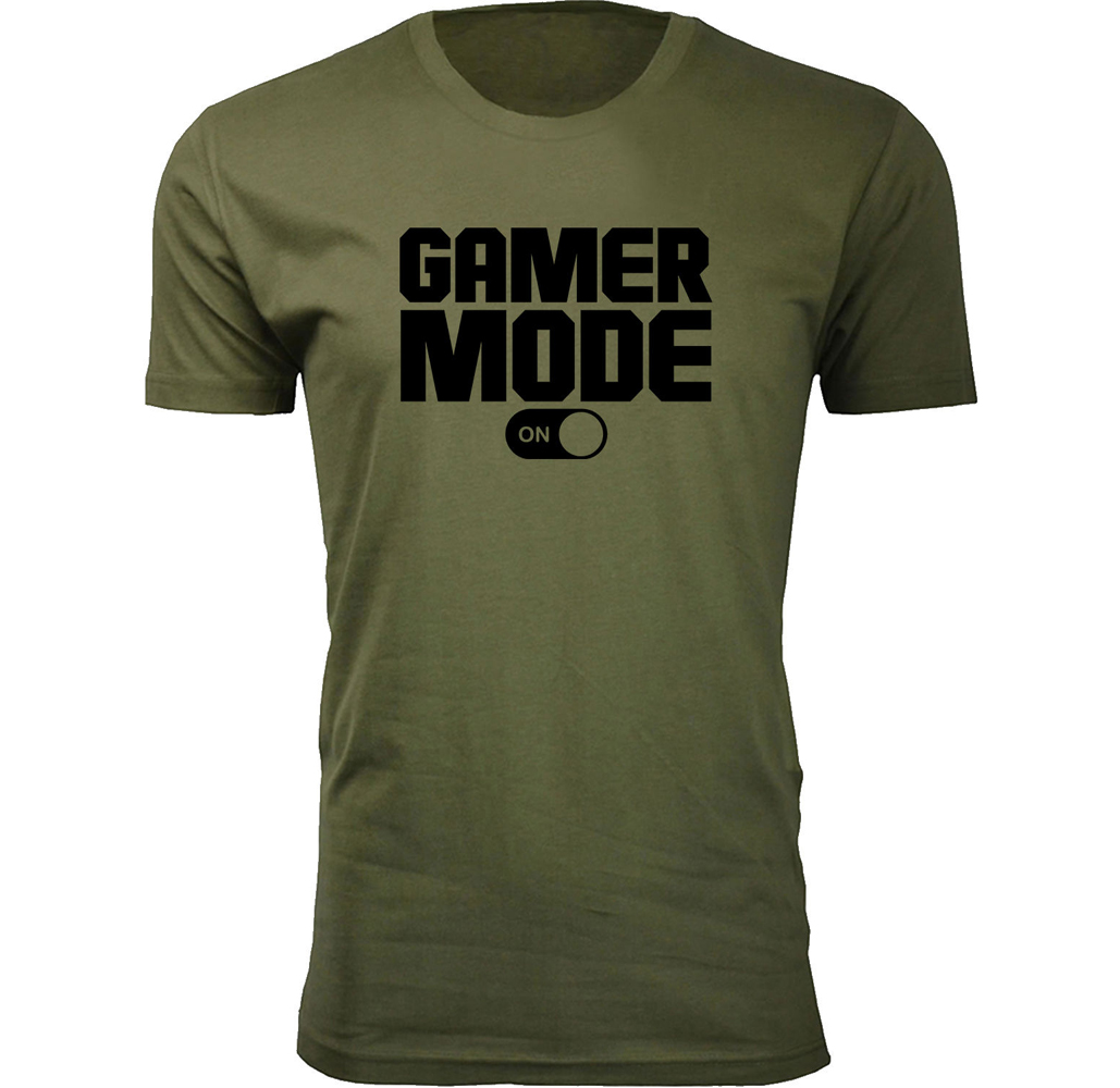 Men’s Gamer Comfort Fit T-Shirt - Gamer Mode On - Military Green / S