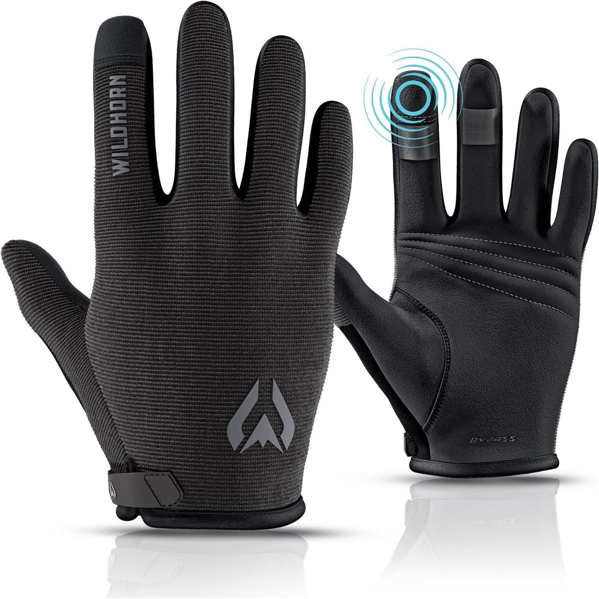 Photos - Cycling Gloves Wildhorn Wildhorn® Bypass MTB Gloves - Stealth, XS WHSTGSBK000N