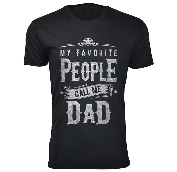 Men’s ""My Favorite People Call Me"" T-Shirt - Dad - Black / Small