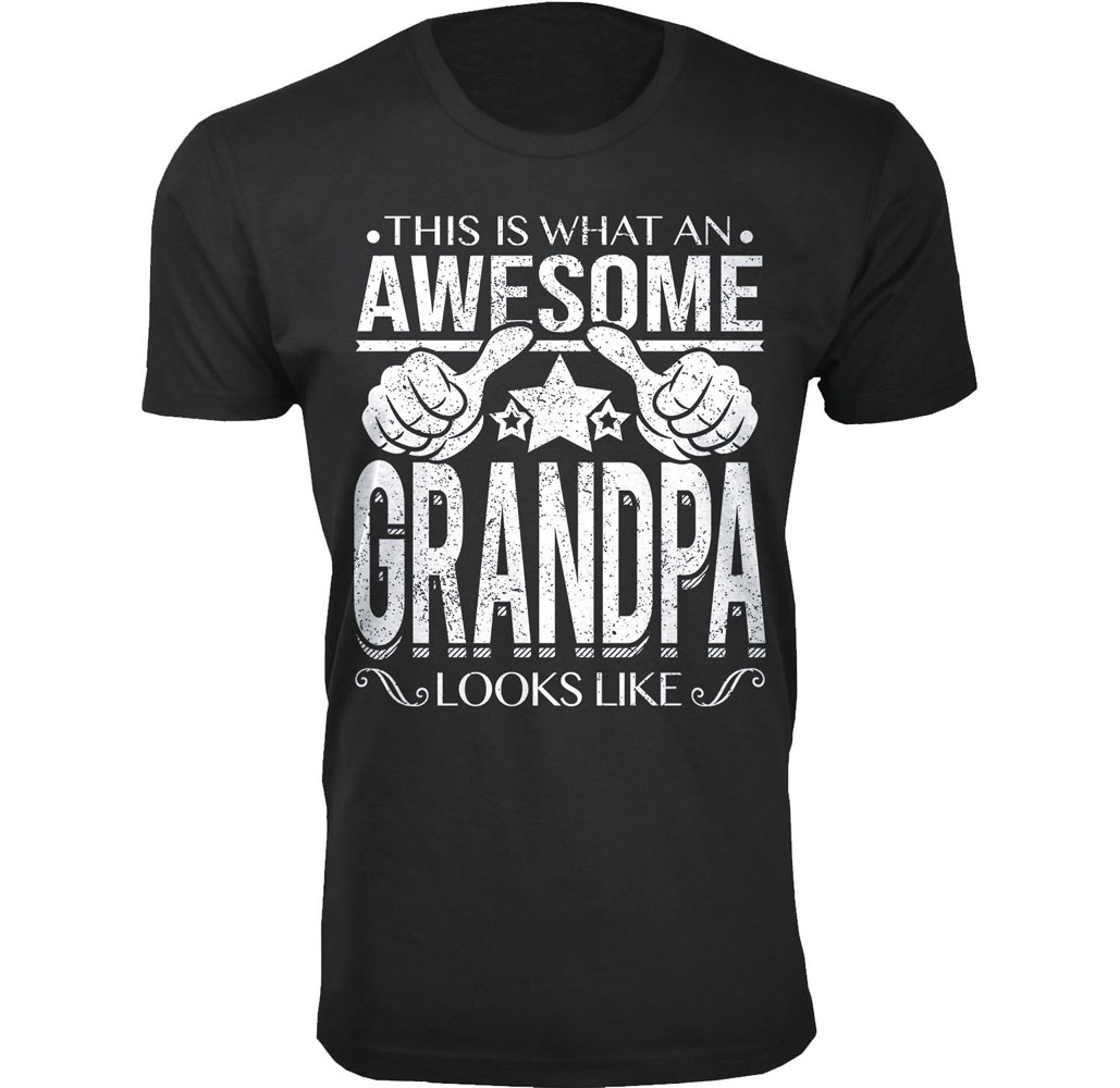 Men’s Awesome Dad and Grandpa T-Shirts - Awesome Dad Grandpa T-Shirts - Awesome GRAMPS Looks Like / Navy / SM