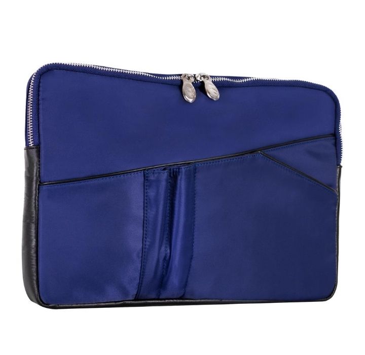 Photos - Business Briefcase McKleinUSA Crescent 14" Nylon Laptop Sleeve with Leather Accents - Navy 18