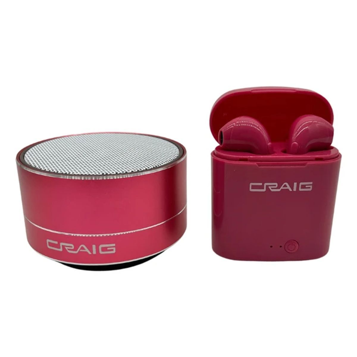 Photos - Headphones CRAIG CRAIG® 2-in-1 Wireless Bluetooth Earbuds & Speaker - Pink VSN-AG610