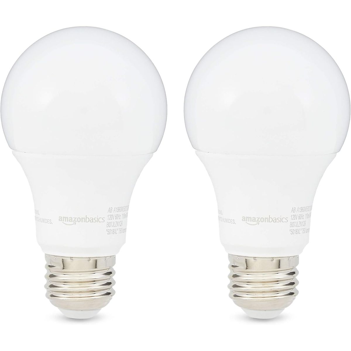 Photos - Light Bulb Amazon Basics A19 LED  - 10,000 Hour Lifetime  - 2(2 to 16-Pack)