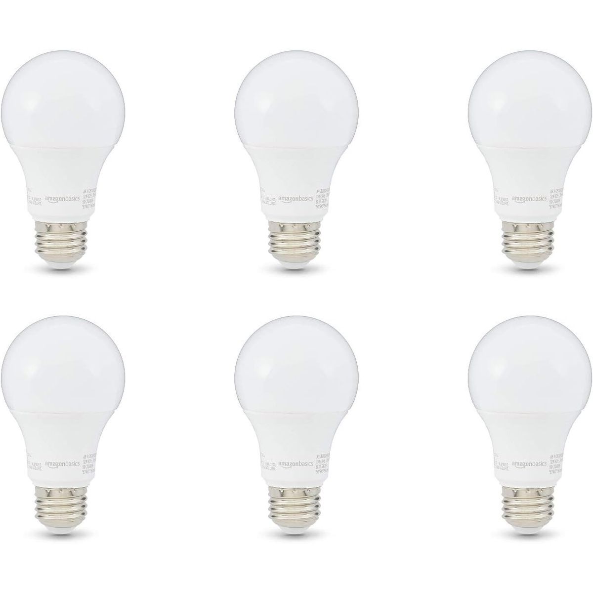Photos - Light Bulb Amazon Basics A19 LED  - 10,000 Hour Lifetime  - 6(2 to 16-Pack)