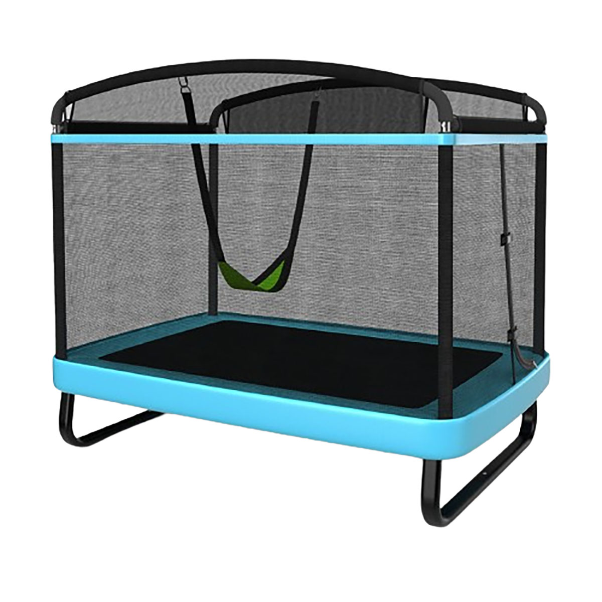 Photos - Trampoline Costway Kids' 6-Foot  with Swing Safety Fence -  Blue 