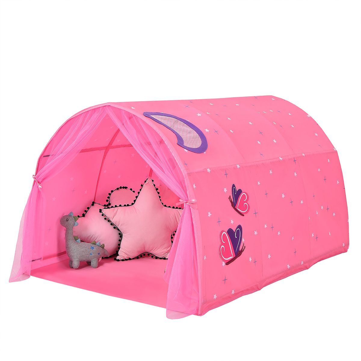 Photos - Playhouse / Play Tent Goplus Costway Kids Bed Tent Playhouse with Carry Bag - Pink TY328040PI