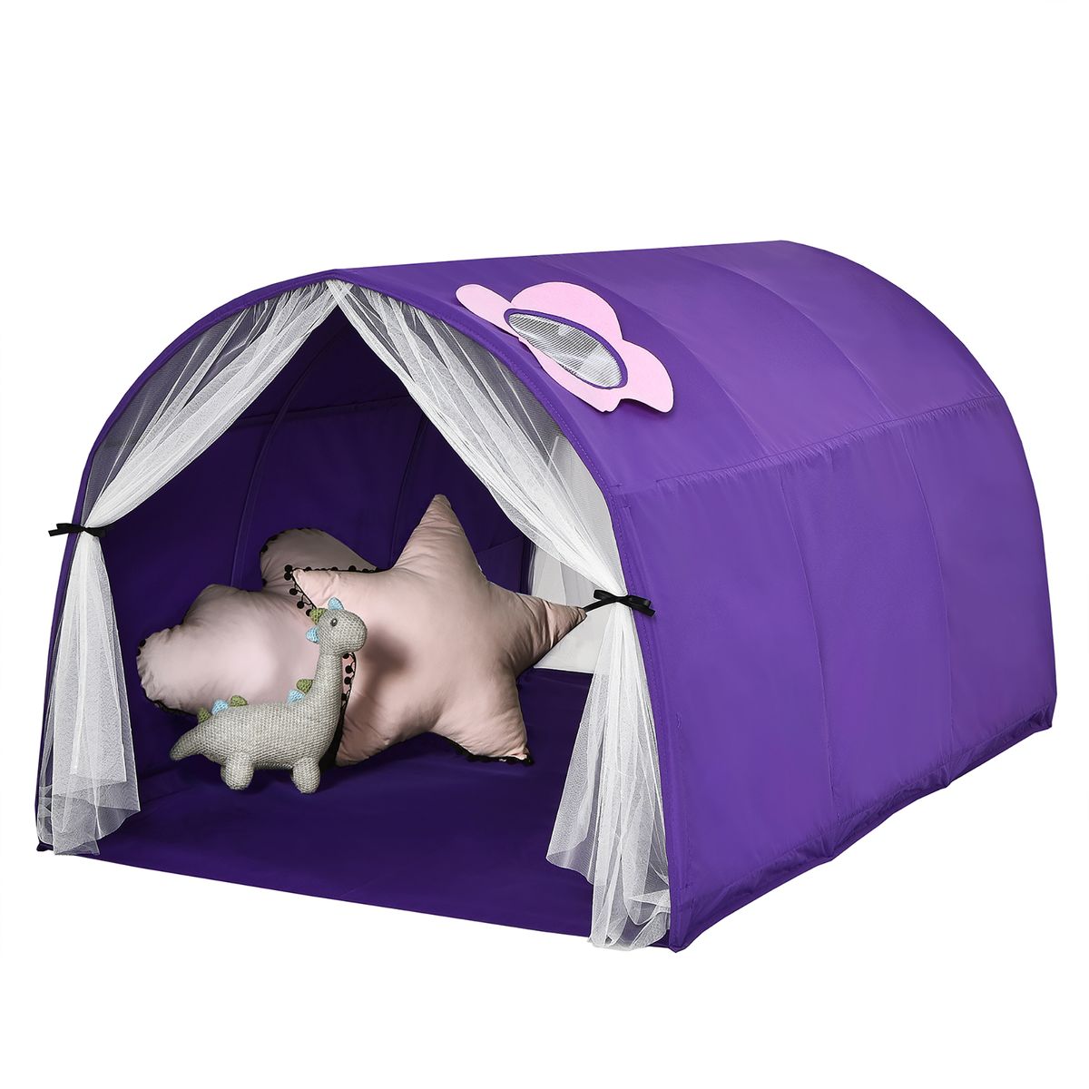 Photos - Playhouse / Play Tent Goplus Costway Kids Bed Tent Playhouse with Carry Bag - Purple TY328040ZS