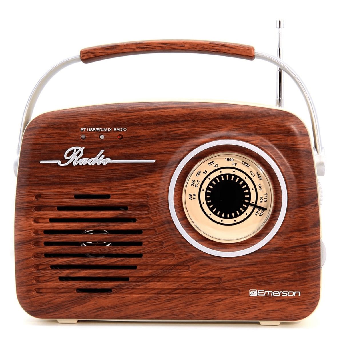 Photos - Radio / Table Clock Emerson Portable Retro Radio with Built-In Rechargeable Battery  