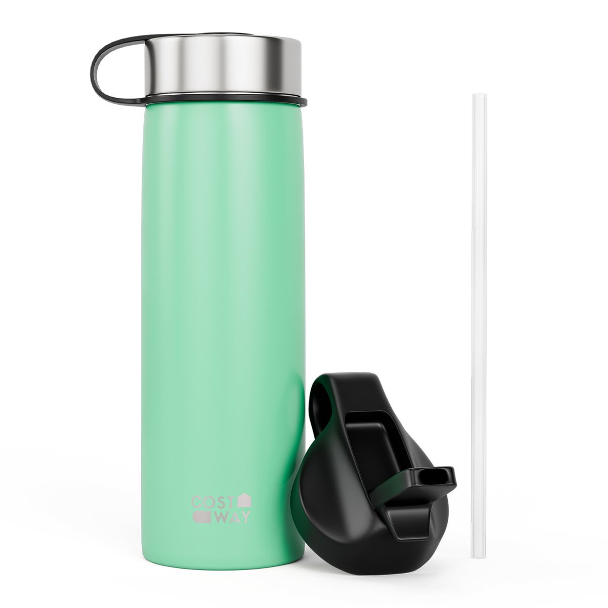 Photos - Water Bottle Goplus Costway 22 oz Insulated Stainless Steel  with Straw - T