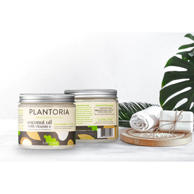 Photos - Cream / Lotion Private Label Plantoria™ Coconut Oil with Vitamin E Moisturizer Jar, 100 O