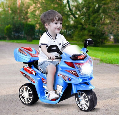 Photos - Kids Electric Ride-on Costway Electric 6V 3 Wheel Kids' Ride-On Motorcycle - Black TY207615BK 