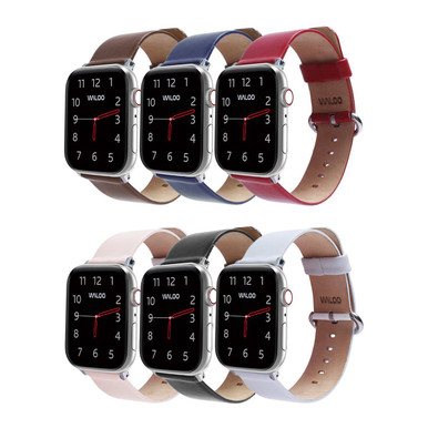 Photos - Watch Strap Waloo Products Leather Grain Apple Watch Replacement Band Series 1-9 - 38/