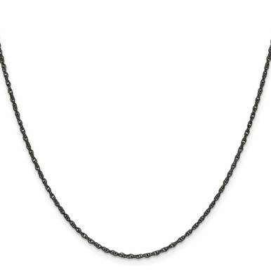 Photos - Pendant / Choker Necklace Private Label Stainless Steel Oxidized 2mm Link Chain Necklace - 20-inch S