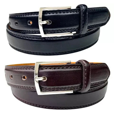 Photos - Belt Private Label Men's Barbados Leather   - 30-32 SMALL(2-Pack)