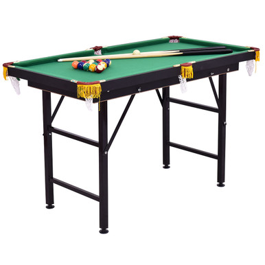 Photos - Pool Table Goplus Costway 47" Kids Folding Billiard Table with Cues SP35413