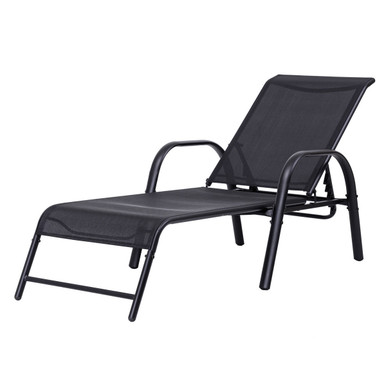 Photos - Garden Furniture Costway Goplus  Outdoor Folding Recliner Chair with Adjustable Back HW59094 