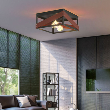 Photos - Floodlight / Street Light Costway Adjustable Geometric Ceiling Lamp EP24740US