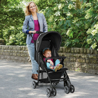 Photos - Pushchair Costway Travel Stroller for Airplane with Adjustable Backrest & Canopy BB4 