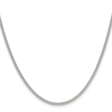 Photos - Pendant / Choker Necklace Private Label Stainless Steel Polished 2.25mm Round Curb Chain - 18-inch S