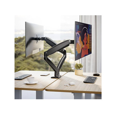 Ergear® Fully Adjustable Dual Monitor Arm with USB for Screens up to 35"