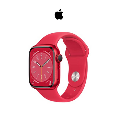 Photos - Wrist Watch Apple Apple Watch Series 8  with Red Aluminum Case APPWS8MNUH3LL(GPS 41mm)