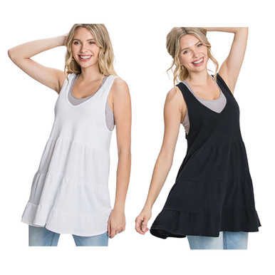 Women's Racer Back Tiered Top - Pick Your Plum