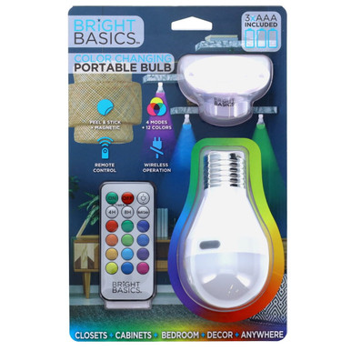 Photos - Light Bulb Bright Basics Bright Basics™ Color-Changing Portable Bulb S-BBCPB-08