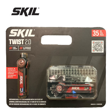 Photos - Drill / Screwdriver Skil ® TWIST 2.0 Rechargeable 4V Screwdriver with 35-Piece Bit Kit, SD 