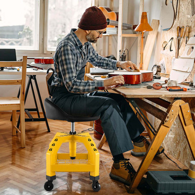 Rolling Mechanic Shop Stool with Storage - Pick Your Plum