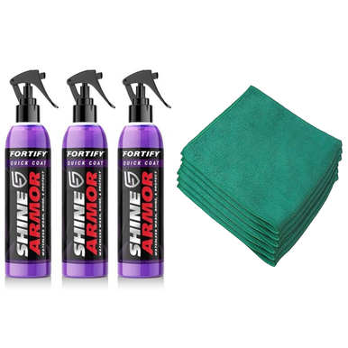 Shine Armor® Fortify Quick Coat, 8 fl. oz. (3-Pack) with Bonus Towels