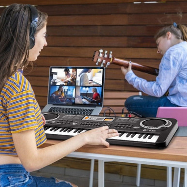 61-Key Digital Keyboard Electric Piano with Microphone