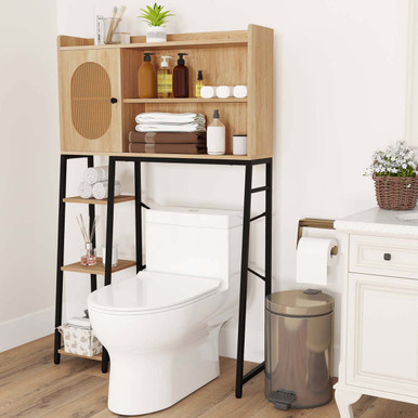 Photos - Towel Holder Costway Over-The-Toilet Mid-Century Storage Cabinet HCST05979 