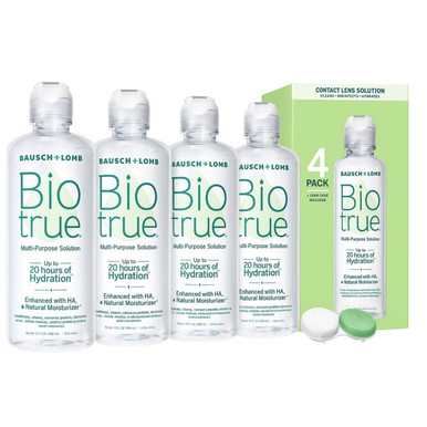 Biotrue Multi-Purpose Contact Solution with Lens Case (4-Pack)
