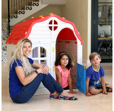 Photos - Playhouse / Play Tent Costway Goplus Kids' Cottage Foldable Plastic Playhouse TY327185 