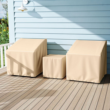 Photos - Furniture Cover Costway 3-Piece Patio  with Elastic Hem Cord HCST08974 