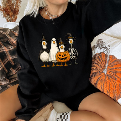 Halloween Geese Crewneck Sweatshirt