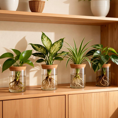 Photos - Flower Pot New Home Newhome Hydroponic Glass Plant Propagation Station  HGGLASSVASE(4PC)GPCT5622 (4-Pack)