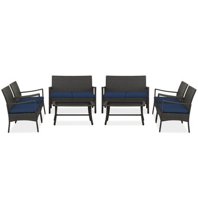 Photos - Garden Furniture Costway Outdoor Rattan Modular Sectional Sofa  2*HW70955NY (8 Pieces)